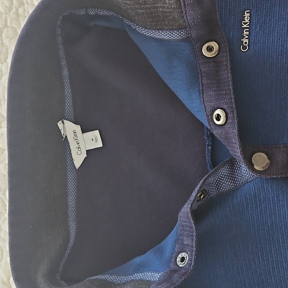 Vintage Calvin Klein Men's 1/4 Snap Pullover Sweater - Picture 3 of 7